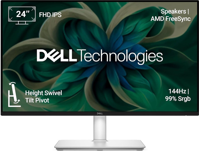 DELL S-Series 60.96 cm (24 inch) Full HD LED Backlit IPS Panel with 2xHDMI, Built-in 6W Dual Speakers, TÜV Rheinland 4-Star Eye Comfort, Flicker-free Monitor (S2425HSM)(Response Time: 1 ms, 144 Hz Refresh Rate)