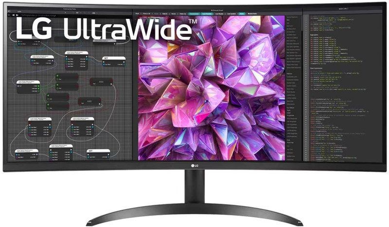 LG Ultra Wide Monitor 86.36 cm (34 inch) Curved WQHD LED Backlit IPS Panel with sRGB 99% (Typ.), HDR10 & OnScreen Control Monitor (34WQ60C-BL.ATRLMKN)(Response Time: 5 ms, 60 Hz Refresh Rate)