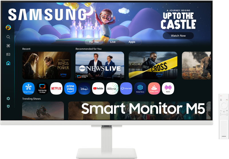 Samsung M5 81.28 cm (32 inch) Full HD LED Backlit VA Panel with TV Experience, Samsung TV Plus, Speakers, Adaptive Sound, Wi-Fi, HDMI, Bluetooth,Screen Mirroring, Smart Monitor (LS32FM500EWXXL)(Response Time: 4 ms, 60 Hz Refresh Rate)