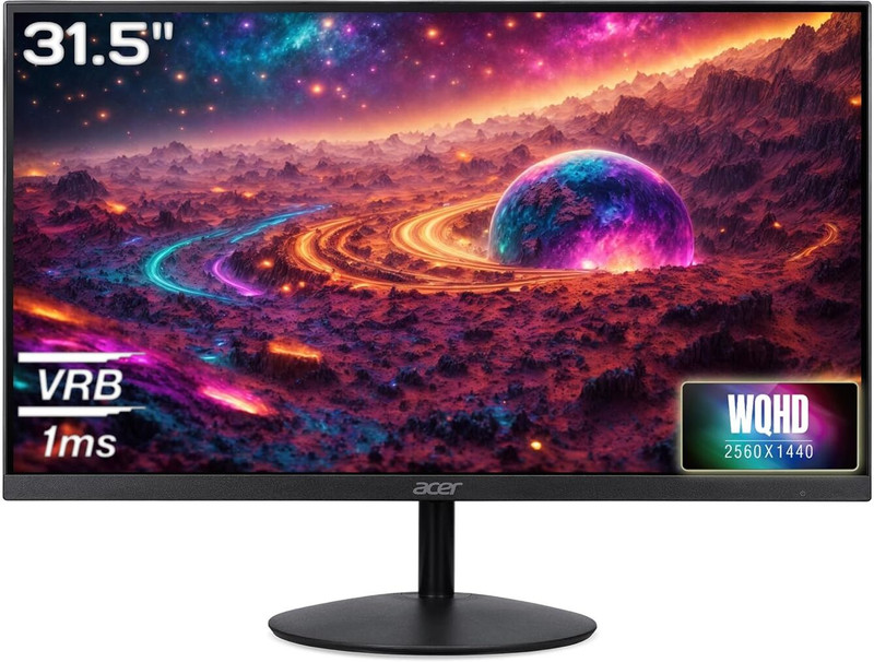 Acer NItro XV272U X1 68.58 cm (27 inch) WQHD LED Backlit IPS Panel Gaming Monitor (XV272U X1)(Frameless, AMD Free Sync, Response Time: 0.5 ms, 200 Hz Refresh Rate)