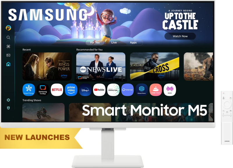 Samsung M5 81.28 cm (32 inch) Full HD LED Backlit VA Panel with TV Experience, Samsung TV Plus, Speakers, Adaptive Sound, Wi-Fi, HDMI, Bluetooth,Screen Mirroring, Smart Monitor (LS32FM500EWXXL)(Response Time: 4 ms, 60 Hz Refresh Rate)