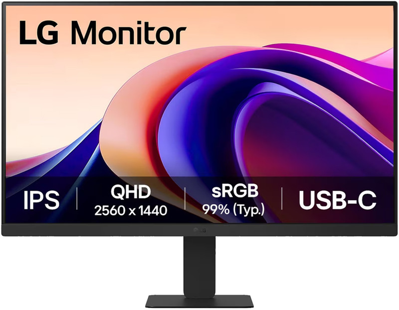 LG QHD Series 68.58 cm (27 inch) Quad HD IPS Panel with sRGB 99% (Typ.), HDR10, USB-C with PD 15W, HDMI, Head Phone Out, Reader Mode, Flicker Safe, 3-Sided Virtually Borderless Monitor (27U631A-BD.CTRDMR)(Response Time: 5 ms, 100 Hz Refresh Rate)