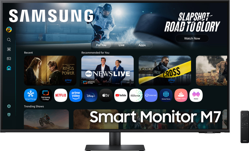 Samsung M7 Series 107.9 cm (43 inch) 4K Ultra HD LED Backlit VA Panel with In-built Speaker, Smart TV Apps, AirPlay, Wi-Fi, Bluetooth, USB, Type-C, Wireless Display, Vision AI Smart Monitor (LS43FM700UWXXL)(Response Time: 4 ms, 60 Hz Refresh Rate) - 55% off at DetectaDeal