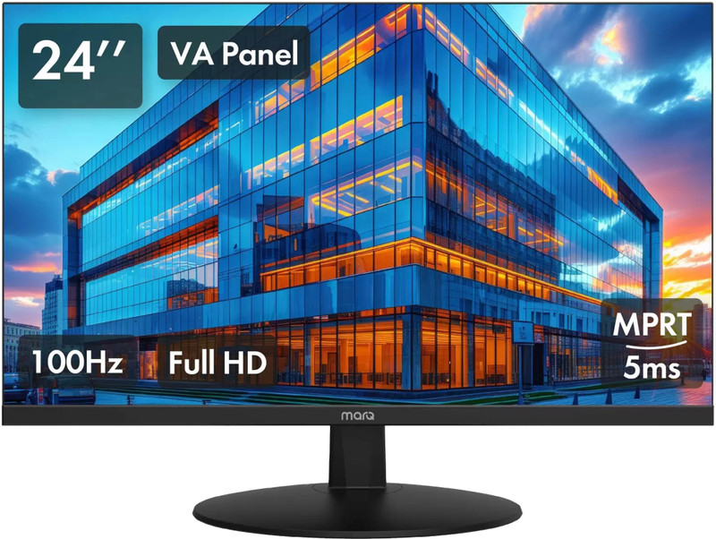 MarQ by Flipkart 54.5 cm (22 inch) Full HD IPS Panel Inbuilt Speakers Monitor (22FHDMEQNNXO)(Adaptive Sync, Response Time: 1 ms, 100 Hz Refresh Rate)