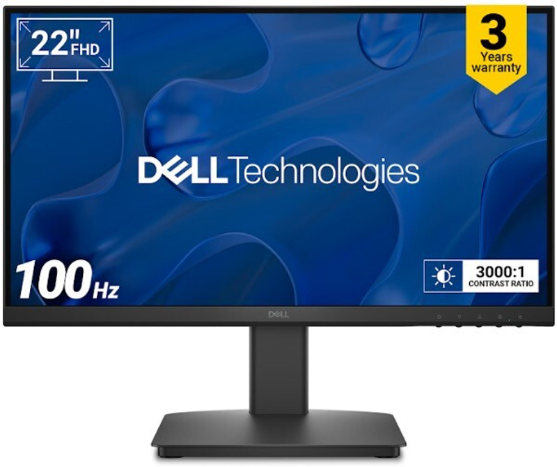 DELL SE-Series 55.88 cm (22 inch) Full HD LED Backlit VA Panel with Contrast 3000:1, Tilt Adjustment, 1x HDMI, 1xVGA, 3 Years Warranty, TUV Rheinland 3-star Eye Comfort, Ultra-Thin Bezel Monitor (SE2225HM)(Response Time: 5 ms, 100 Hz Refresh Rate)