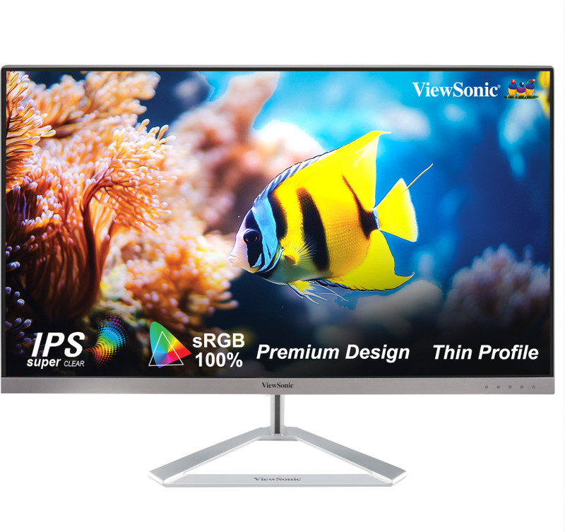 ViewSonic VX2776-SH 68.58 cm (27 inch) Full HD LED Backlit IPS Panel Monitor (Frameless Bezel, 75Hz, Flicker Free, ViewMode, Dual HDMI, VGA, Audio Out)(Frameless, Response Time: 4 ms, 60 Hz Refresh Rate)