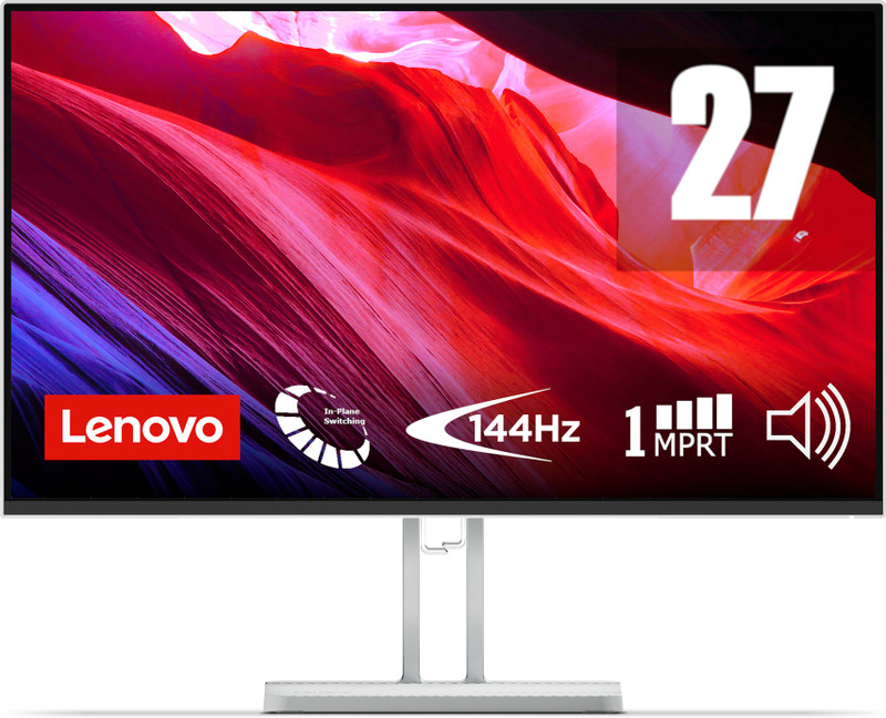 Lenovo L-Series 68.58 cm (27 inch) Full HD LED Backlit IPS Panel with 99% sRGB, 1xHDMI1.4, 1xVGA, Tilt-able Stand, 3WX2 Inbuilt Speakers, Customization Artery, Smart Display Monitor (L27i-4A | L27-4C)(Response Time: 1 ms, 100 Hz Refresh Rate)