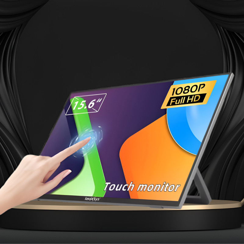 leoxsys LEO-LPT156OC 39.62 cm (16 inch) Full HD LED Backlit IPS Panel Monitor (15.6 Inch Portable Touchscreen Monitor)(Adaptive Sync, Response Time: 6 ms, 60 Hz Refresh Rate)