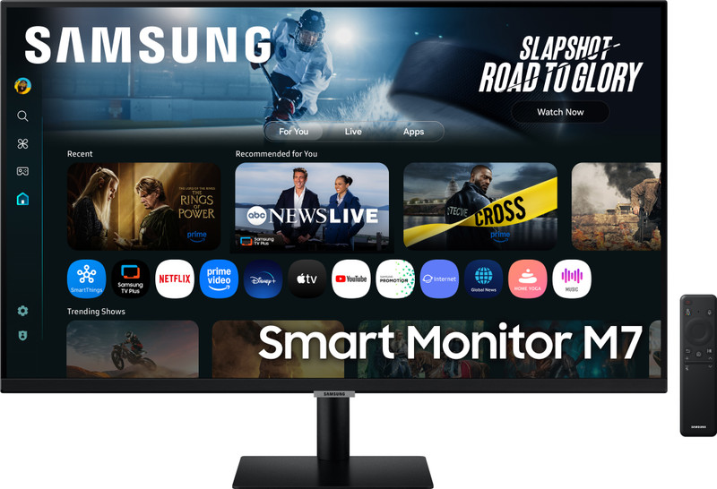 Samsung M7 80.0 cm (32 inch) 4K Ultra HD LED Backlit VA Panel with In-built Speaker, Smart TV Apps, AirPlay, Wi-Fi, Bluetooth, USB, Type-C, Wireless Display, Vision AI Smart Monitor (LS32FM700UWXXL)(Response Time: 4 ms, 60 Hz Refresh Rate)