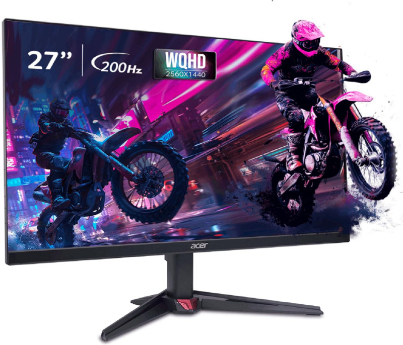 Acer Nitro VG270U X1 68.58 cm (27 inch) WQHD LED Backlit IPS Panel Monitor (VG270U X1)(Frameless, AMD Free Sync, Response Time: 0.5 ms, 200 Hz Refresh Rate)