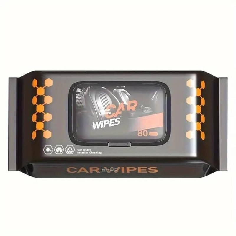 Hiwaga Car Cleaning Wipes 80 Pcs Wet Tissue Paper for Car Interior & Exterior Liquid Vehicle Glass Cleaner(80 g)