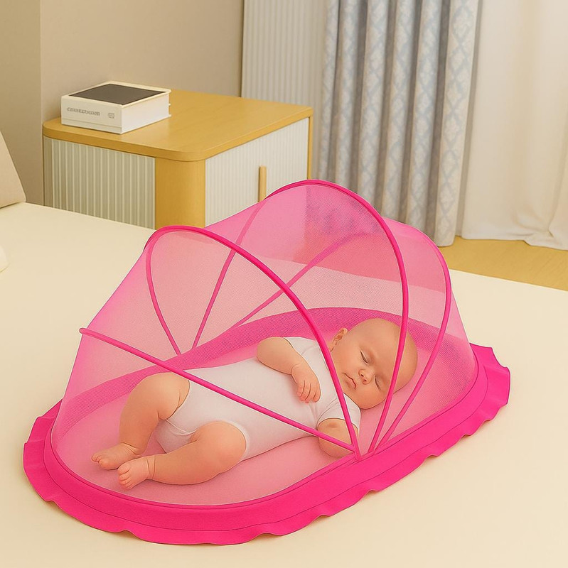 TSmosquito Baby mosquito net crib pink HDPE - High Density Poly Ethylene Washable Kids Mosquito Net(Pink, Tent)