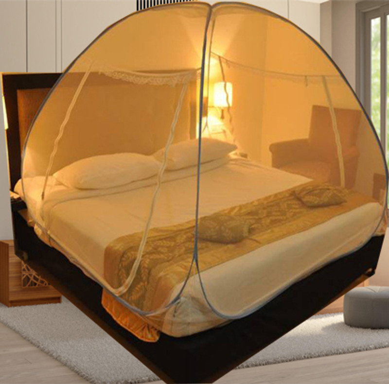 KHANJAN FASHION HUB YELLOW machhardani hanging mosquito net for windows f machardani hook for bed m Polyester Washable Kids Mosquito Net(Yellow, Khakhi, Dark Yellow, Pila, pile, pili, Tent)