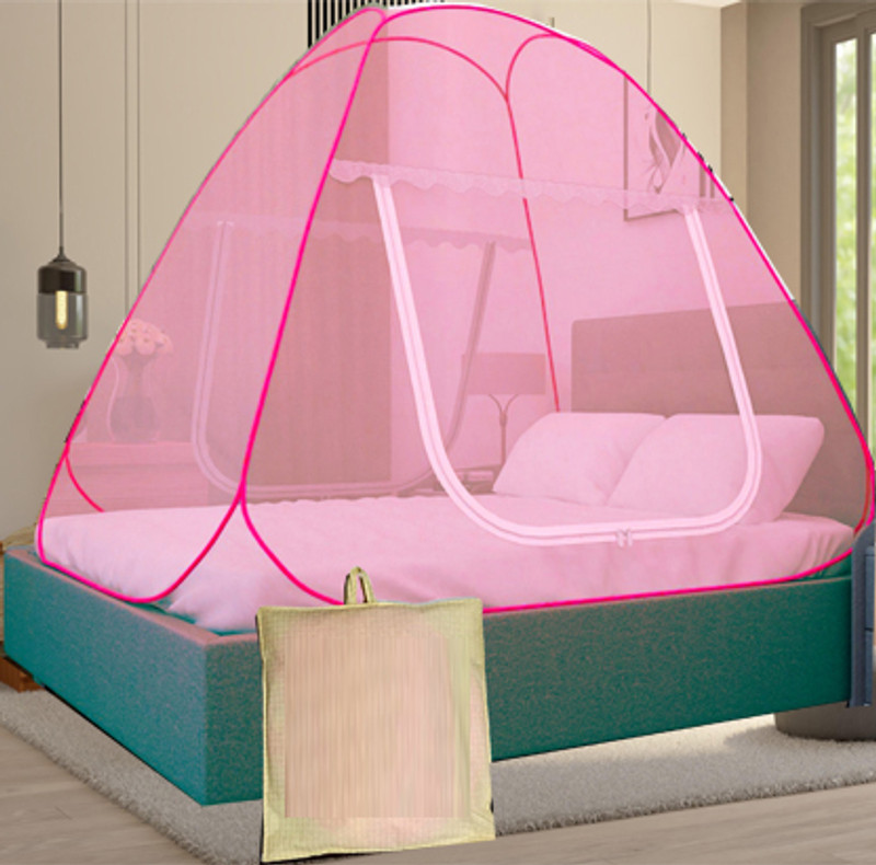 KHANJAN FASHION HUB PINK machhardani with stand high quality mosquito net mosquito net round bed na Polyester Washable Kids Mosquito Net(Pink, Rani, Gulabi, Peenk, pinq, Tent)