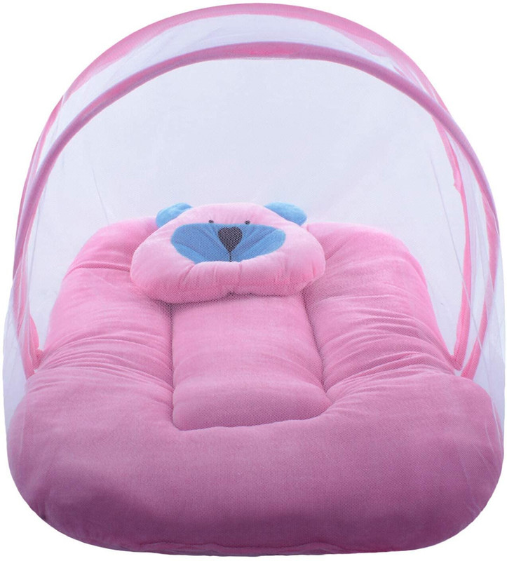 Mahadev Enterprises Baby Mosquito Net Bed | Lightweight Sleeping Net for Newborns and Infants Polyester Washable Infants Mosquito Net(Pink, Tent)