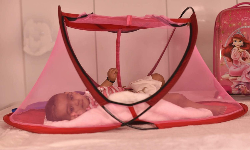 FASTBUY Polyester Kids Baby Foldable Mosquito Net for ( 0 to 3 Years Baby ) Cotton Washable Infants Mosquito Net(Multicolor, Bed Box)