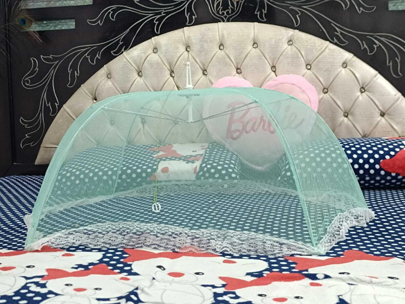 TOKO FASHION A-BABY-MOS-179 HDPE - High Density Poly Ethylene Washable Infants Mosquito Net(Green, Tent)