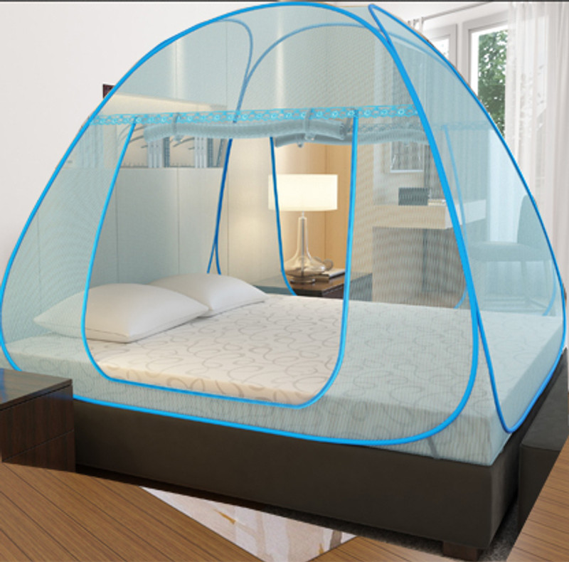 KHANJAN FASHION FAB BLUE mosquito net long size mosquito net aluminium sliding door machardani jhul Polyester Washable Kids Mosquito Net(Blue, skyblue, firozi, Sky blue, Navy Blue, Tent)