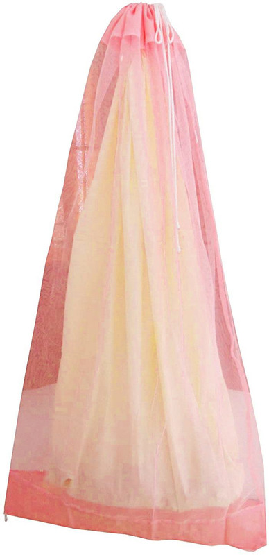 MINIKIDZ Fibre Kids Washable MosquitoNet for Baby Cradle/Baby Jhula with Zip Opening-Blue Fibre Washable Kids Mosquito Net(Pink, Ceiling Hung)
