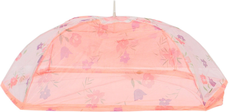 HEALTHY SLEEPING Umbrella Type Printed Baby Polyester Washable Kids Mosquito Net(Multicolor, Frame Hung)