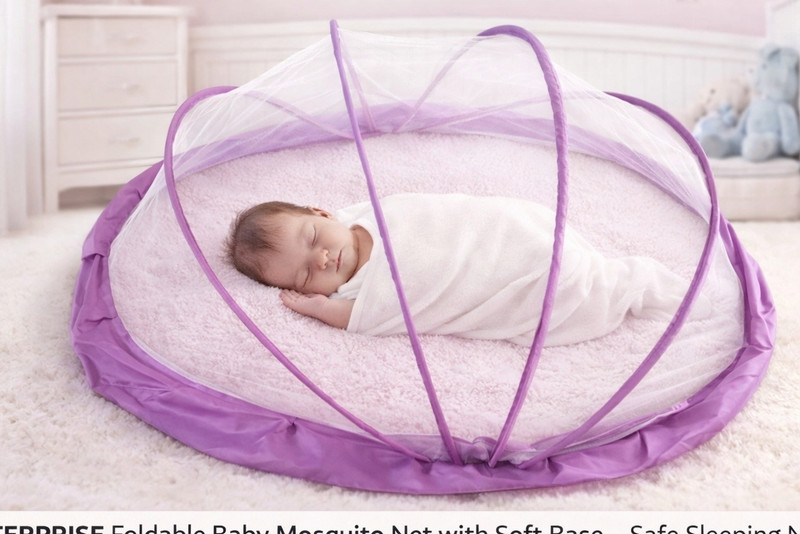 jr enterprise JR baby mosquito net Polyester Washable Kids Mosquito Net(Purple, Tent)