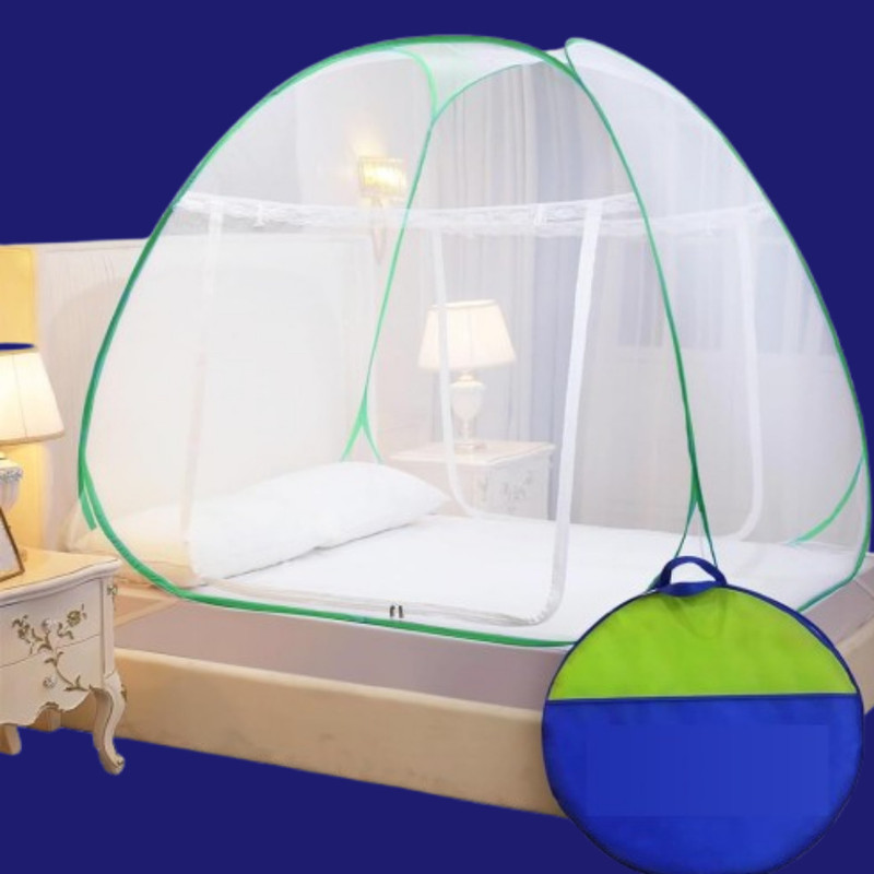 VZHAENTERPRICE Portable Bedroom Mosquito Net Dome for Sleeping Green Polyester Washable Kids Mosquito Net(Green, Tent)