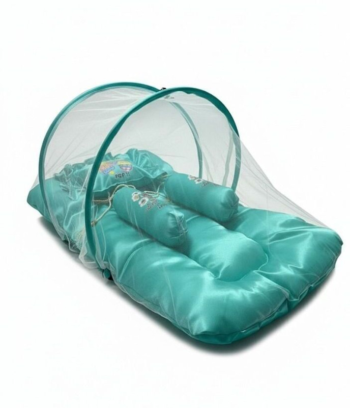 amaar praan baby net Fibre Washable Infants Mosquito Net(TEAL, Tent)