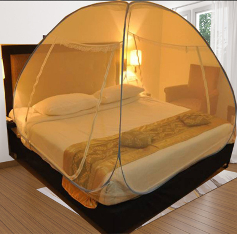 KHANJAN FASHION YELLOW mosquito net one mosquito net bed mosquito net in window machardani doub Polyester Washable Infants Mosquito Net(Yellow, Khakhi, Dark Yellow, Pila, pile, pili, Tent)