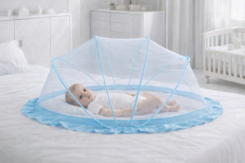 RKmosquitonet This is best quality baby mosquito net AND for your baby full protection Cotton Washable Kids Mosquito Net(Sweet Blue, Tent)