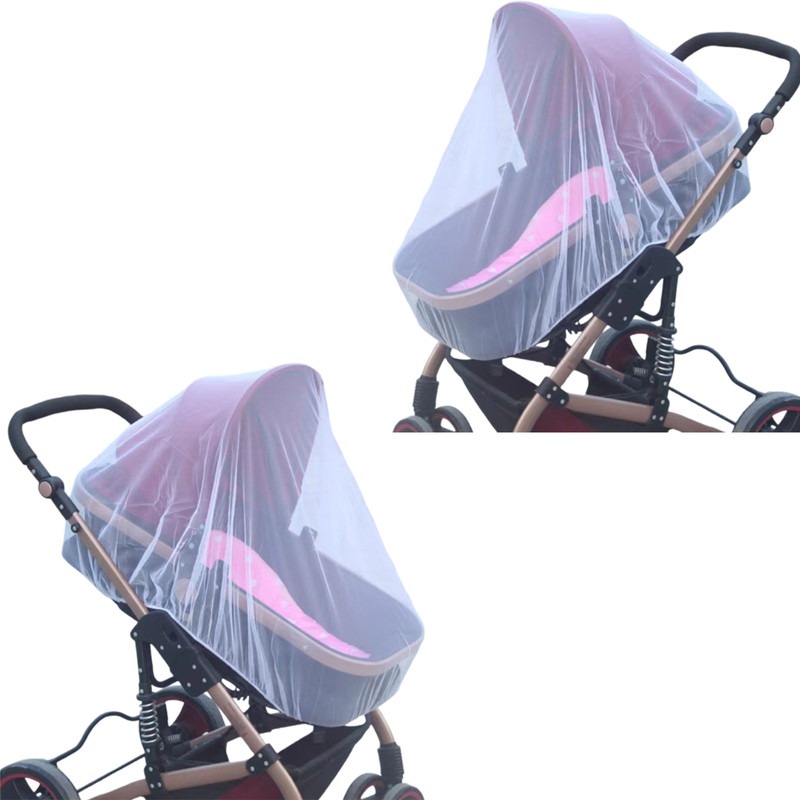 Bembika Baby Stroller Mosquito Net The Ultimate Mosquito Net for Kids Baby Strollers Net Nylon Washable Kids Mosquito Net(White, Frame Hung)