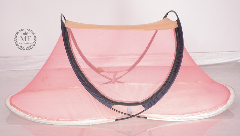 MFE Baby 3 Year pink color Polyester Washable Kids Mosquito Net(Pink, Tent)