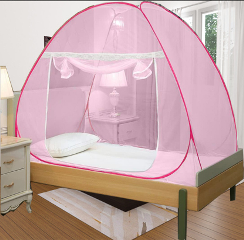 KHANJAN FASHION PINK machhardani for laddu gopal ji mosquito net pipe set for bed machardani ro Polyester Washable Kids Mosquito Net(Pink, Rani, Gulabi, Peenk, pinq, Tent)