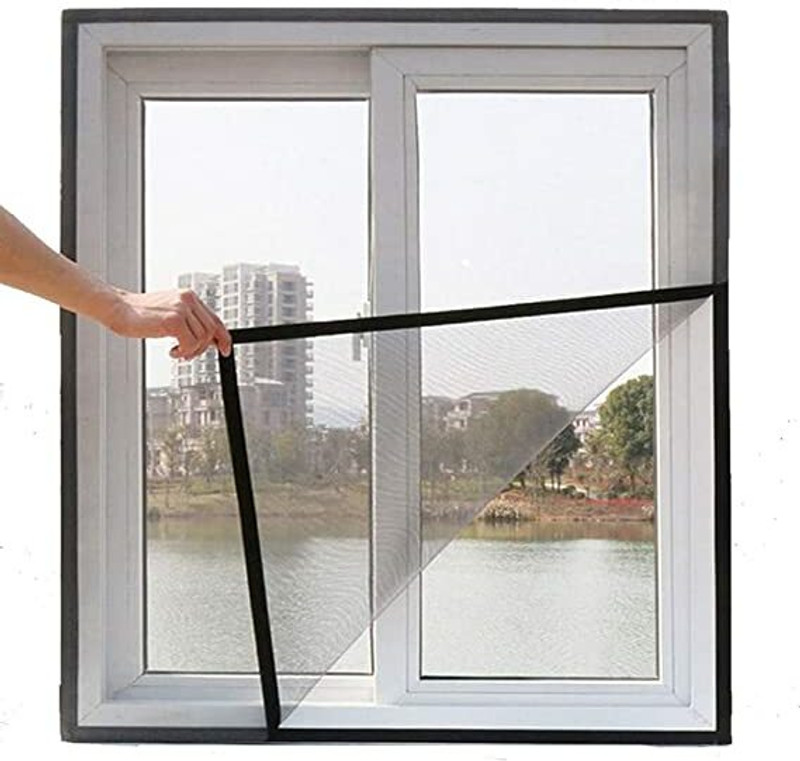 SALUJA 4X4 Polyester Washable Infants Mosquito Net(Black, Frame Hung)