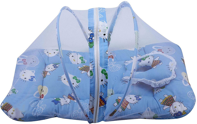 IndiForce Baby Mosquito Net Baby Mosquito Net Baby Mosquito Net(Fabric, Blue)