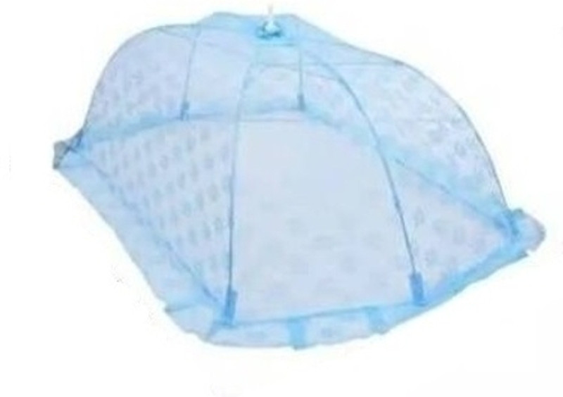 ZIMBLE Foldable umbrela new born baby mosquito net for kids baby net for kids Nylon Washable Kids Mosquito Net(Blue, Frame Hung)