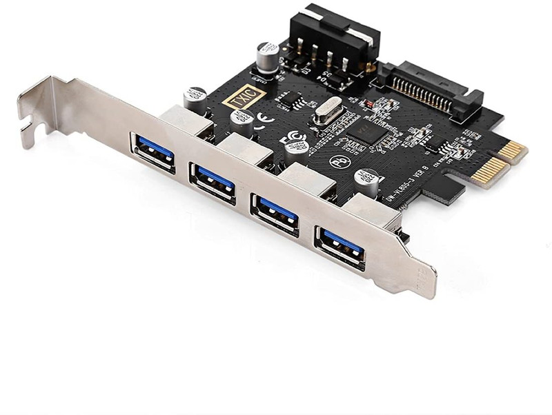 TECHGEAR 4 Ports PCI-E to USB 3.0 HUB PCI Express Expansion Card Adapter 5Gbps INTEL CPU onboardSocket PicoBTX Intel C226 Express PCH Chipset DDR5 Motherboard for Desktop