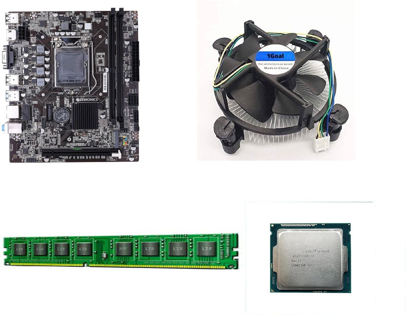 ZEBRONICS H81-i3-4th(4130/4130S/4170/4170T)-8GB-PFAN-COMBO LGA 1150Socket Micro-ATX Intel H81 Express Chipset DDR3 Motherboard for Desktop