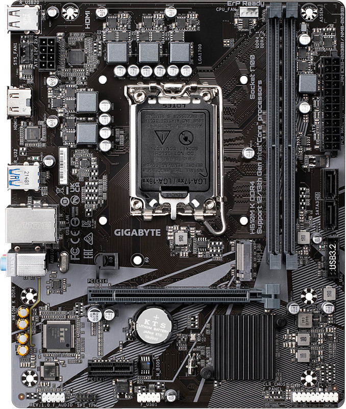 GIGABYTE H610M K DDR4 LGA 1700Socket ATX Intel H610 Chipset DDR4 Motherboard for Desktop