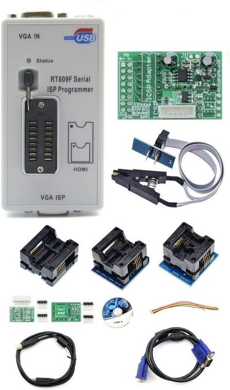 keertan kalp RT809F ISP Special Programmer Multi-Function with SOP8 Test Clip, with 7Adapters INTEL CPU onboardSocket ATX Intel H510 Chipset DDR2 Motherboard for Desktop