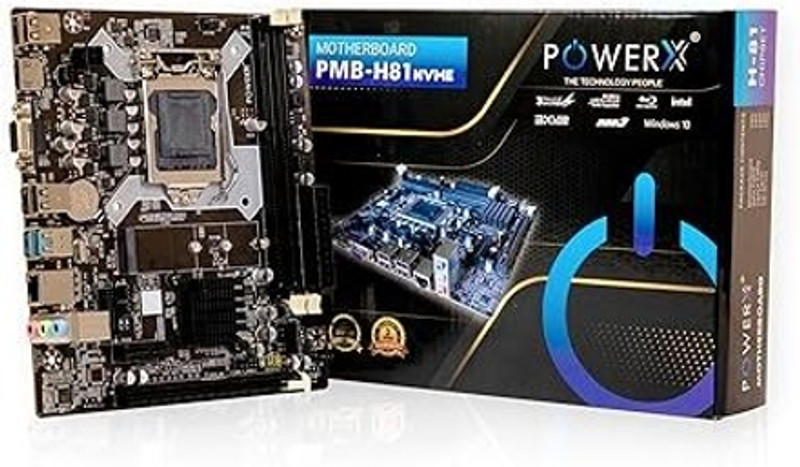 powerx PMB - H81 LGA 1150Socket Mini-ATX Intel H81 Express Chipset DDR3 Motherboard for Desktop