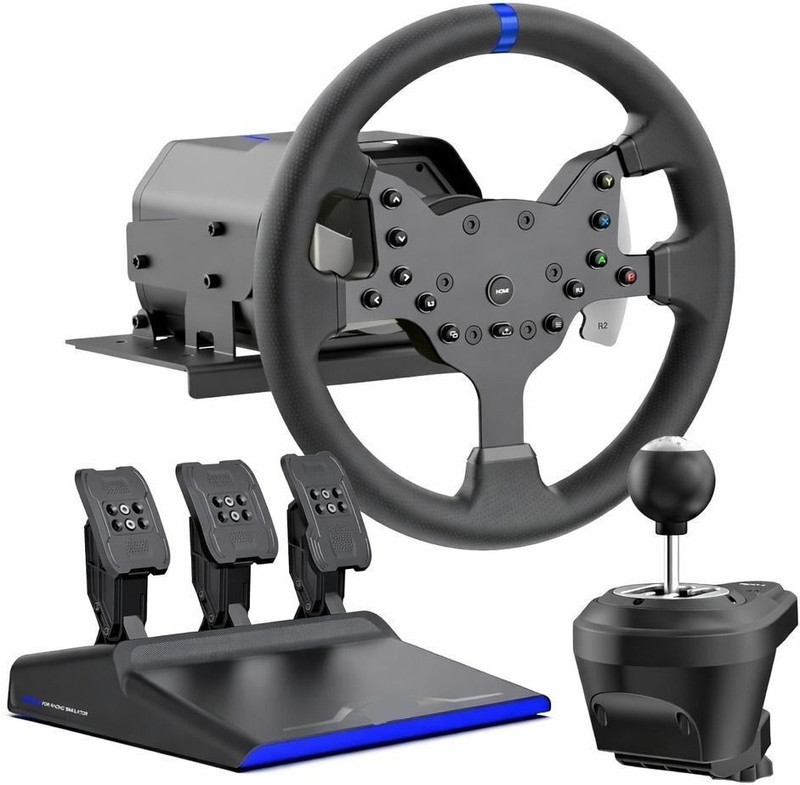 HG WORLD V99 Gaming Steering Wheel with 6+1 Shifter,270/900° Rotation Racing Wheel  Motion Controller(Black, Loved By Fans Of Thrustmaster, Logitech, Moza, G29 & G923, Ant Esports, Fanatec, For PS3, PS4, Nintendo Switch, Xbox)