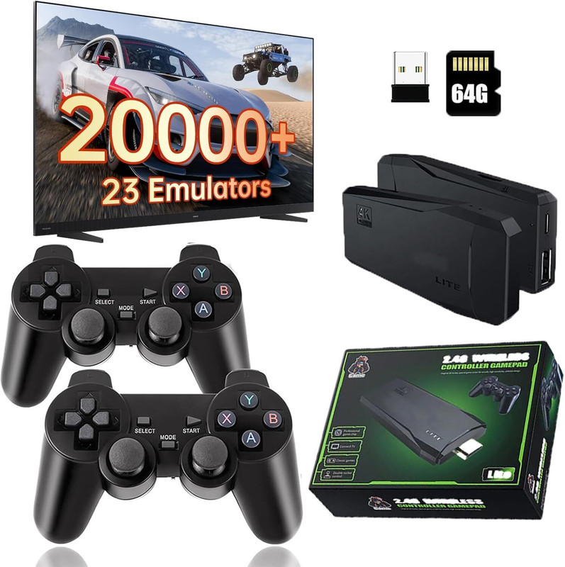 Games for Kids Retro Game Stick for Tv Wireless Ultimate 90s Retro Game Box HDMI 25th Anniversary Edition(Code in the Box - for Switch)