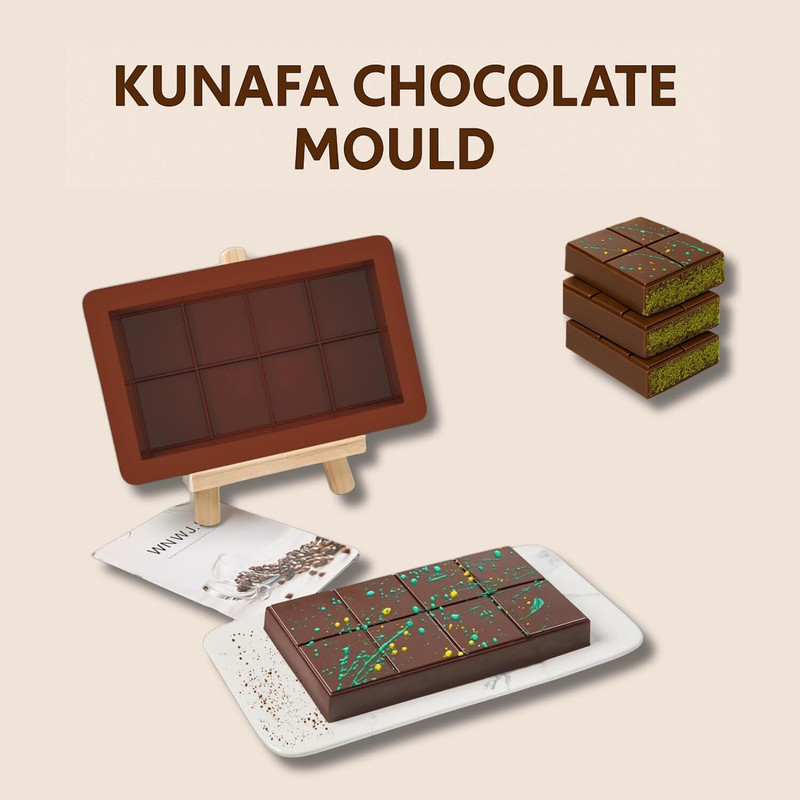 ADMONITION kunafa chocolate mould set Brown Silicone Ice Cube Tray(Pack of1)