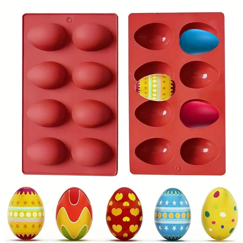 MARHABA TRADERS Silicone Chocolate Mould 8 slot easter(Pack of 1)