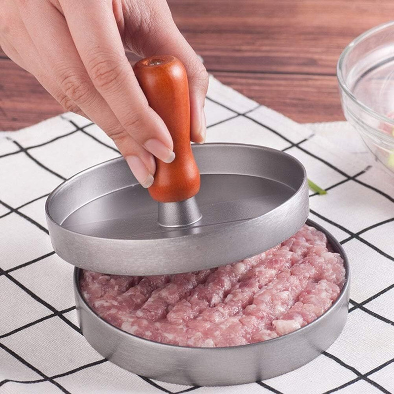 Tanlesa Patty Maker with Handle Burger Press Manual Dough Press Kitchen Tool Set(Masher)