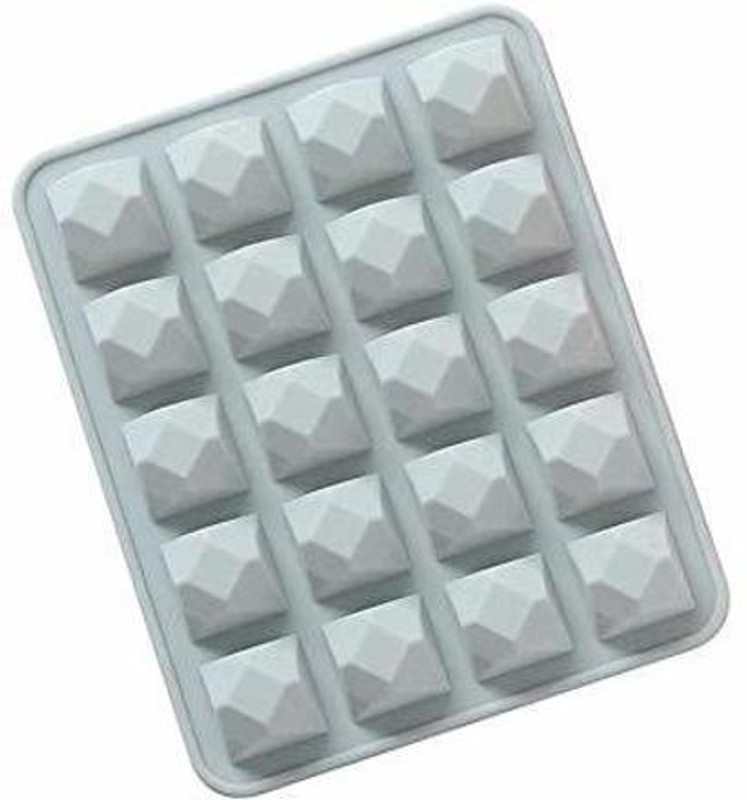HOMEBAKERS MART Polygon 3D Diamond 20 Cavity Silicone Chocolate Silicone Chocolate Mould 20(Pack of 1)
