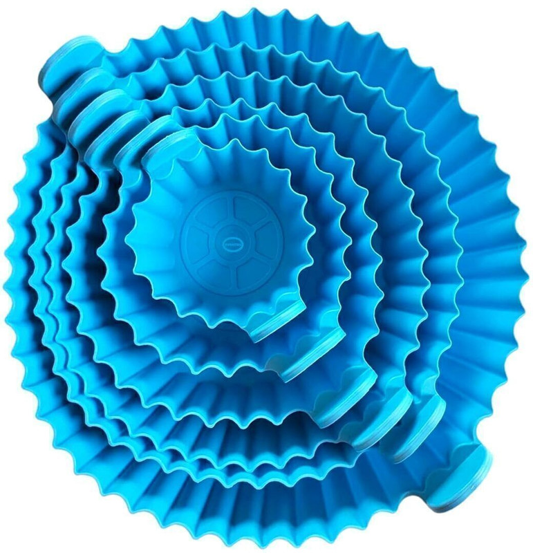 RHHG E COM Reusablle AirFryer Sillicone Pot Liner Basket Baking Trays Silicone Chocolate Mould 6(Pack of 6)