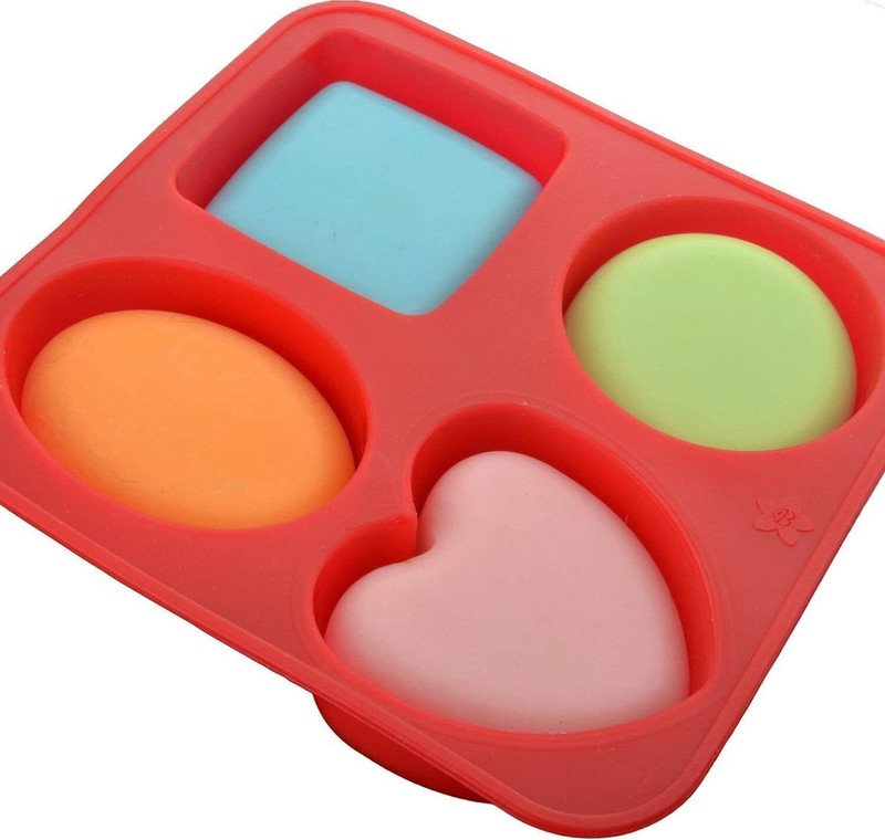 Axiline 4 K SOAP MOULD Multicolor Silicone Ice Cube Tray(Pack of1)