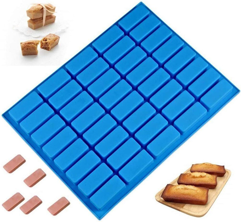 UNDY Silicone Chocolate Mould 40 Cavity Mini Rectangle Bar Maker | Food Grade BPA Free Silicone Mould for Homemade Chocolates, Energy Bars, Pralines, Caramels & Mini Cakes(Pack of 1)