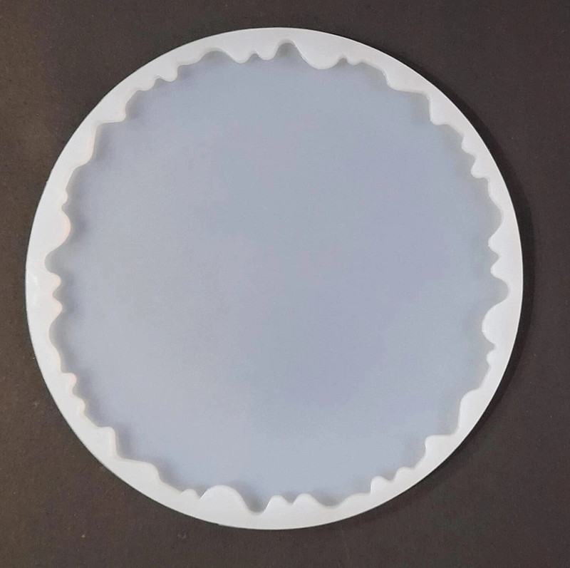 Ditya Crafts Silicone Fondant & Gum paste Mould 8 Inch Agate Round Silicone Resin Mold for Photo Frame(Pack of 1)